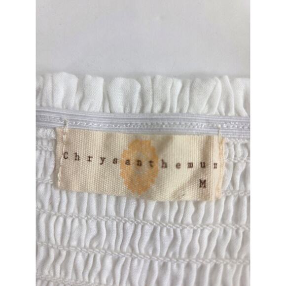 Chrysanthemum Crochet Floral Vacay Crop Top Medium Balloon Sleeve - Picture 6 of 7